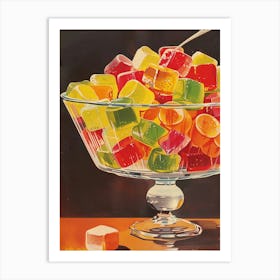 Winegums Jelly Sweets Candy Retro Illustration Art Print