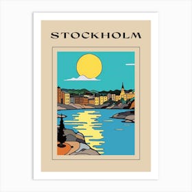 Minimal Design Style Of Stockholm, Sweden 2 Poster Art Print
