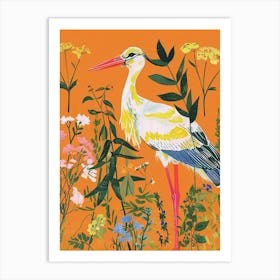 Spring Birds Stork 2 Art Print