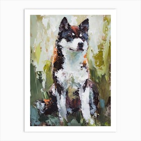 Akita Acrylic Painting 2 Art Print