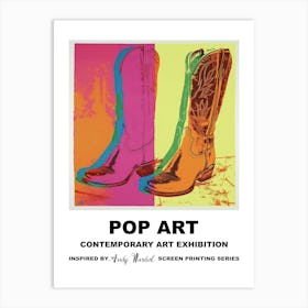 Poster Boots Pop Art 3 Art Print
