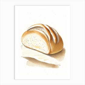Sourdough Bread Bakery Product Quentin Blake Illustration 1 Art Print