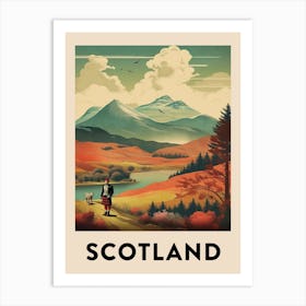 Vintage Travel Poster Scotland Art Print