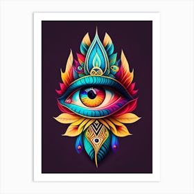 Third Eye Symbolism, Symbol, Third Eye Tattoo 1 Art Print