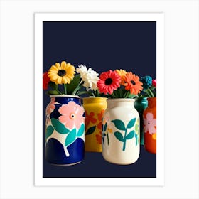 Painted Mason Jars Art Print