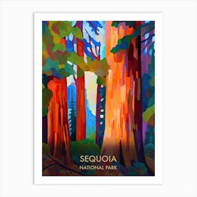 Sequoia National Park Travel Poster Matisse Style Art Print