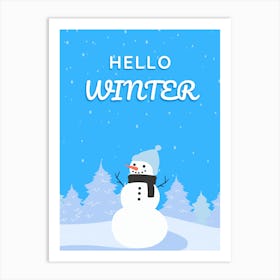 Hello Winter Art Print