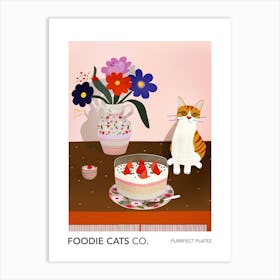 Foodie Cats Co Cat And A Trifle Cake 1 Art Print