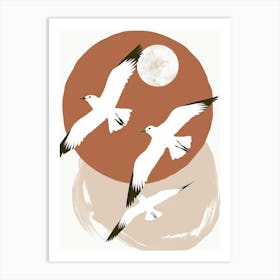 Seagulls In Flight 1 Art Print