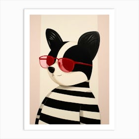 Little Skunk Wearing Sunglasses Art Print