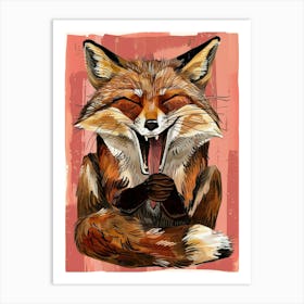 Fox Yawning Art Print