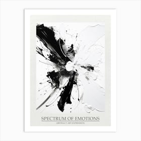 Spectrum Of Emotions Abstract Black And White 5 Poster Art Print