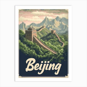 Aihrgdesign A Classic 1960s Travel Poster For Beijing Art Print