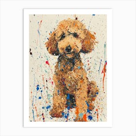 Poodle Acrylic Painting 10 Art Print