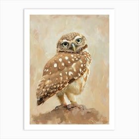 Burrowing Owl Painting 1 Art Print