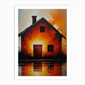 House On Fire Art Print
