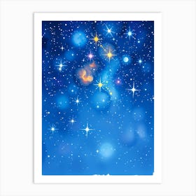 Starry Sky Background Art Print