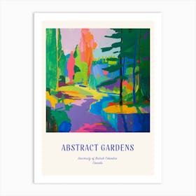 Colourful Gardens University Of British Columbia Canada 3 Blue Poster Art Print