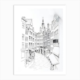 Street In Brussels Art Print