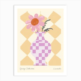 Spring Collection Lavender Flower Vase 1 Art Print