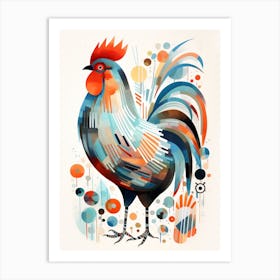 Bird Painting Collage Chicken 2 Art Print
