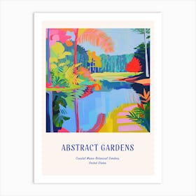 Colourful Gardens Coastal Maine Botanical Gardens Usa 4 Blue Poster Art Print