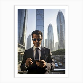 Businessman In Sunglasses 1 Art Print