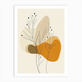 Abstract Floral Canvas Print Art Print