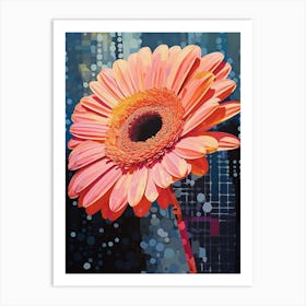 Surreal Florals Gerbera Daisy 4 Flower Painting Art Print