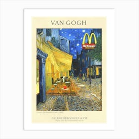 Van Gogh Cafe at Night - Parody Art Print Art Print