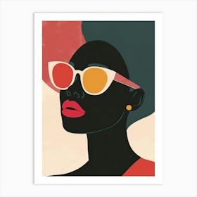 Black Woman With Sunglasses 1 Art Print