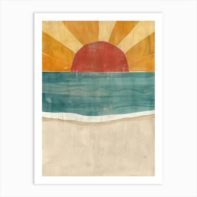 Sunset At The Beach 53 Art Print