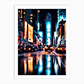 New York City At Night 1 Art Print