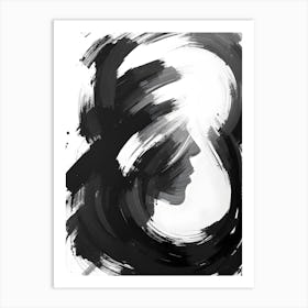 Black And White Abstract Painting Art Print