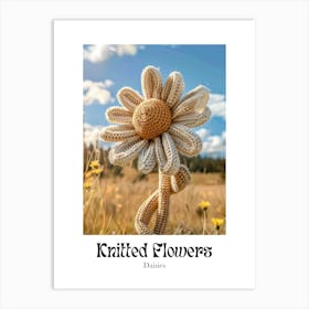 Knitted Flowers Daisies 7 Art Print