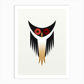 Owl Minimalist Abstract 3 Art Print