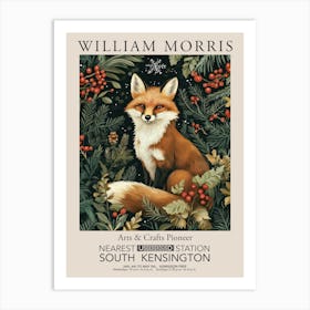 William Morris Prints Fox Christmas Gift Winter Vintage Art Print