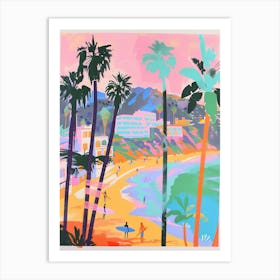 Colorful California Beach Art Print