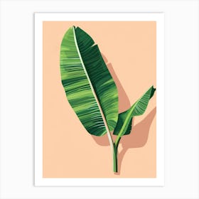 Banana Leaf Vector Illustration Art Print