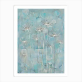 Dreamlike Delights: Dandelion Seeds in a World of Soft Textures and Colors 2 Art Print