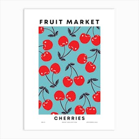 Cherries Fruit Market Art Print
