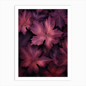 Autumn Maple Leaves Wallpaper Art Print