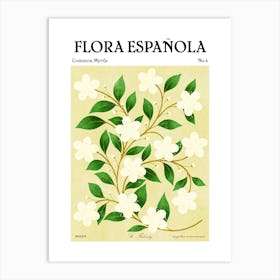 Spanish Flora Common Myrtle Art Print