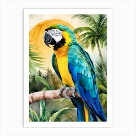 Tropical Parrot Art Print