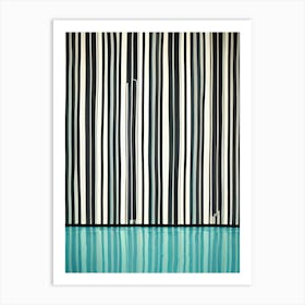 Black Lines With Water Reflection Art Print