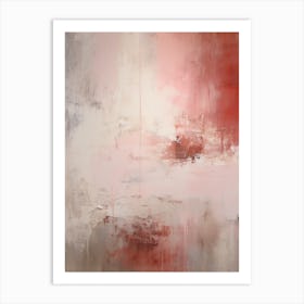 Muted Pink Tones, Abstract Raw Painting 4 Art Print