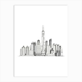 Skyscraper Sketch Art Print