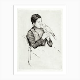 The Parrot (ca. 1891), Mary Cassatt Art Print