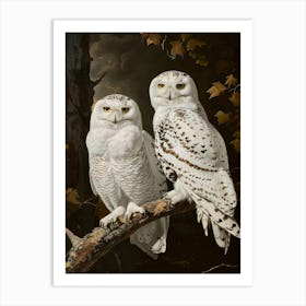 Snowy Owls 2 Art Print