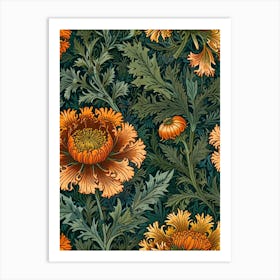 William Morris Carnations 1 Art Print